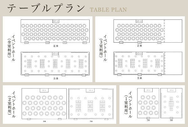 太陽の間　テーブルプラン